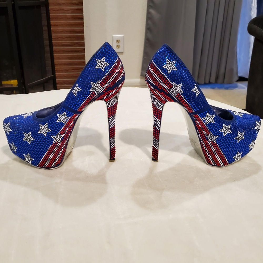 Absolutely Stunning 4th of July Stilettos Size 7.5 - Picture 3 of 9